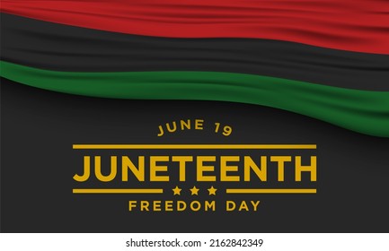 Juneteenth Freedom Day Background Design. Banner, Poster, Greeting Card. Vector Illustration.