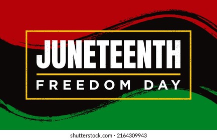 Juneteenth Freedom Day Background Design. Banner, Poster, Greeting Card. Vector Illustration.