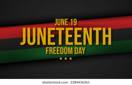 Juneteenth Freedom Day Background Design. Banner, Poster, Greeting Card. Vector Illustration.