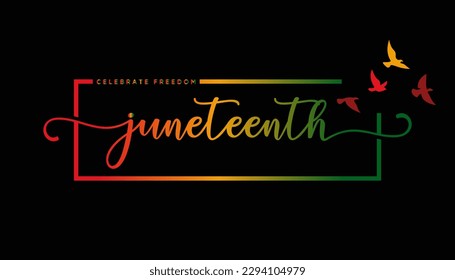 Juneteenth Freedom Day Background Design. For celebrate freedom day in june. Banner, Poster, Greeting Card. Vector Illustration.