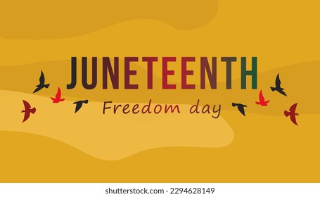 Juneteenth Freedom Day Background Design. For celebrate freedom day in june. Banner, Poster, Greeting Card. Vector Illustration.