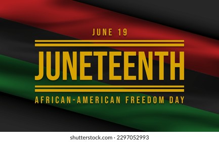 Juneteenth Freedom Day Background Design. Banner, Poster, Greeting Card. Vector Illustration.