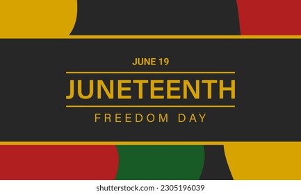 Juneteenth Freedom Day Background Design. Vector Illustration.