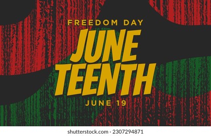 Juneteenth Freedom Day Background Design. Banner, Poster, Greeting Card. Vector Illustration.