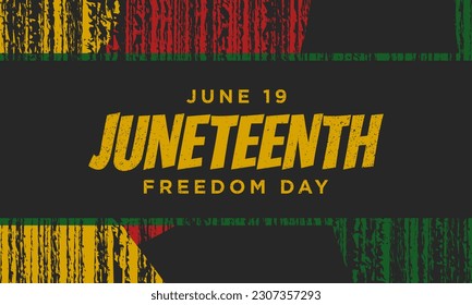 Juneteenth Freedom Day Background Design. Banner, Poster, Greeting Card. Vector Illustration.