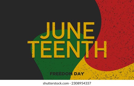 Juneteenth Freedom Day Background Design. Banner, Poster, Greeting Card. Vector Illustration.