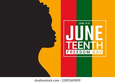 Juneteenth Freedom Day Background design. Poster or banner with Juneteenth and copy space. 19 June. Vector Illustration. EPS 10