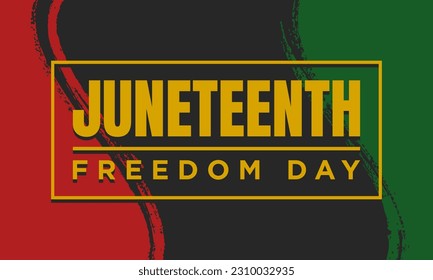 Juneteenth Freedom Day Background Design. Banner, Poster, Greeting Card. Vector Illustration.
