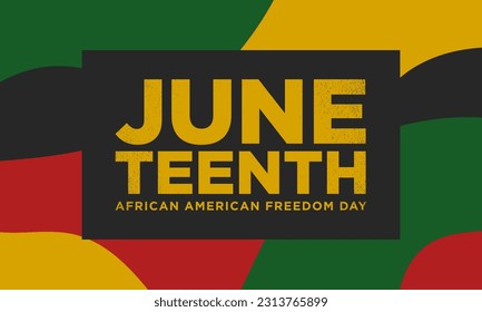 Juneteenth Freedom Day Background Design. Banner, Poster, Greeting Card. Vector Illustration.