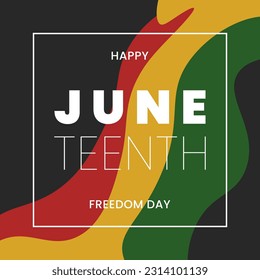 Juneteenth Freedom Day Background Design. happy Juneteenth Freedom Day Banner, Poster, Greeting Card. Vector Illustration.