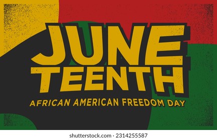 Juneteenth Freedom Day Background Design. Banner, Poster, Greeting Card. Vector Illustration.