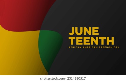 Juneteenth Freedom Day Background Design. Banner, Poster, Greeting Card. Vector Illustration.