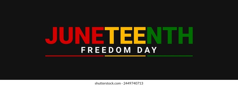 Juneteenth freedom day background design. African-American holiday celebration banner. Vector illustration