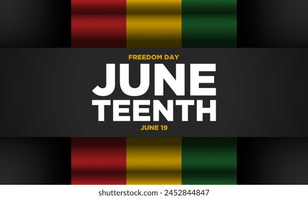 Juneteenth Freedom Day Background Design. Banner, Poster, Greeting Card. Vector Illustration.