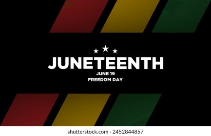 Juneteenth Freedom Day Background Design. Banner, Poster, Greeting Card. Vector Illustration.