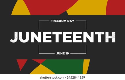 Juneteenth Freedom Day Background Design. Banner, Poster, Greeting Card. Vector Illustration.