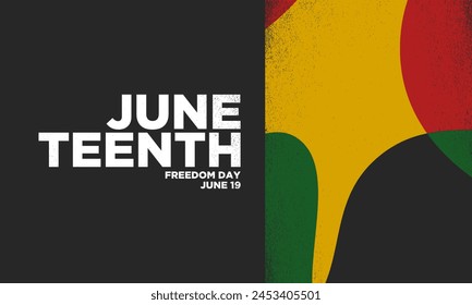 Juneteenth Freedom Day Background Design. Banner, Poster, Greeting Card. Vector Illustration.