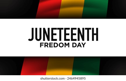 Juneteenth Freedom Day Background Design. Banner, Poster, Greeting Card. Vector Illustration.