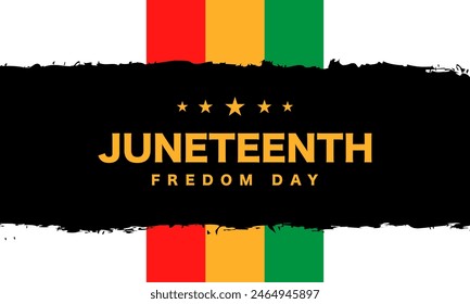 Juneteenth Freedom Day Background Design. Banner, Poster, Greeting Card. Vector Illustration.