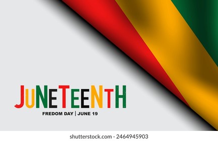 Juneteenth Freedom Day Background Design. Banner, Poster, Greeting Card. Vector Illustration.