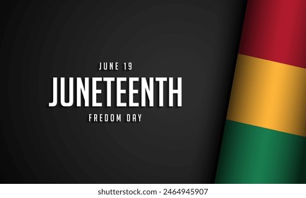 Juneteenth Freedom Day Background Design. Banner, Poster, Greeting Card. Vector Illustration.