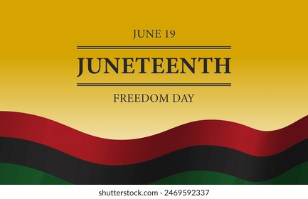 Juneteenth Freedom Day Background Design. Banner, Poster, Greeting Card. Vector Illustration.