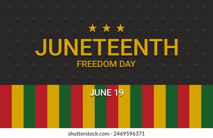 Juneteenth Freedom Day Background Design. Banner, Poster, Greeting Card. Vector Illustration.