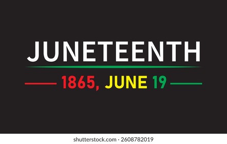Juneteenth Freedom Day Background design. Poster or banner with Juneteenth and copy space. 19 June. Vector Illustration. EPS 10