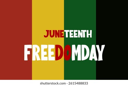Juneteenth Freedom Day Background Design. Vector illustration perfect for banners, posters, and greeting cards. Celebrating African American freedom and heritage with symbolic colors and elements.
