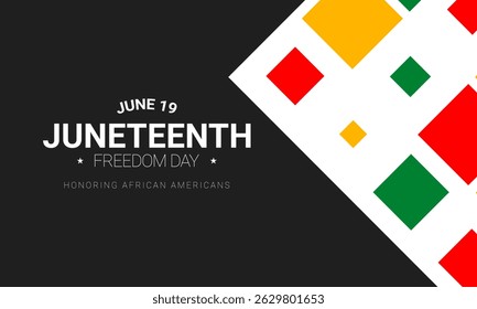 Juneteenth Freedom Day Background Design. Banner, Poster, Greeting Card. Vector Illustration.