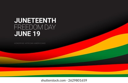 Juneteenth Freedom Day Background Design. Banner, Poster, Greeting Card. Vector Illustration.