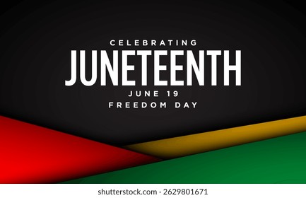 Juneteenth Freedom Day Background Design. Banner, Poster, Greeting Card. Vector Illustration.