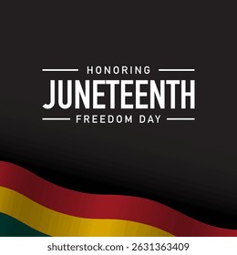 Juneteenth Freedom Day Background Design. Banner, Poster, Greeting Card. Vector Illustration.