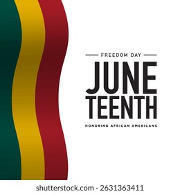 Juneteenth Freedom Day Background Design. Banner, Poster, Greeting Card. Vector Illustration.