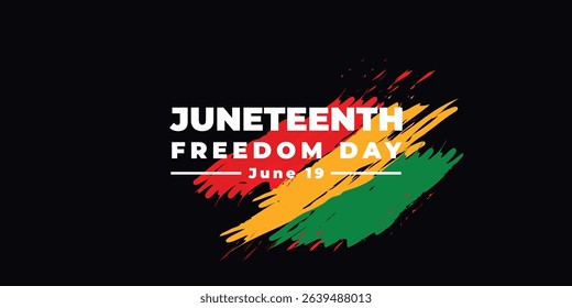 Juneteenth Freedom Day Background design. Poster or banner with Juneteenth and copy space. 19 June. Vector Illustration	