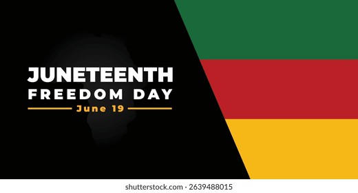 Juneteenth Freedom Day Background design. Poster or banner with Juneteenth and copy space. 19 June. Vector Illustration	