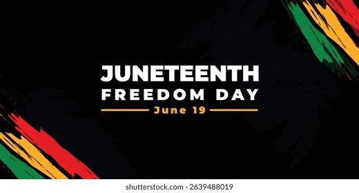 Juneteenth Freedom Day Background design. Poster or banner with Juneteenth and copy space. 19 June. Vector Illustration	
