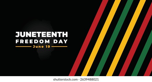 Juneteenth Freedom Day Background design. Poster or banner with Juneteenth and copy space. 19 June. Vector Illustration	