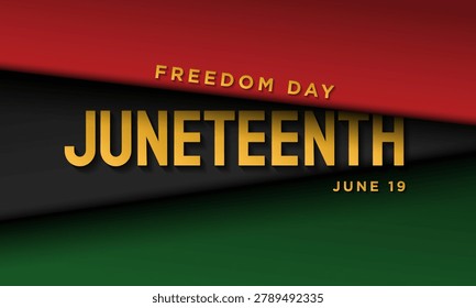 Juneteenth Freedom Day background design. Great for greeting card, poster, banner, website background, and more.