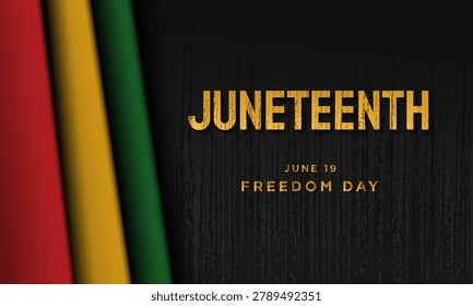 Juneteenth Freedom Day background design. Great for greeting card, poster, banner, website background, and more.