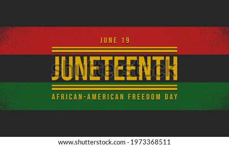 Juneteenth Freedom Day Background Design. Banner, Poster, Greeting Card. Vector Illustration.