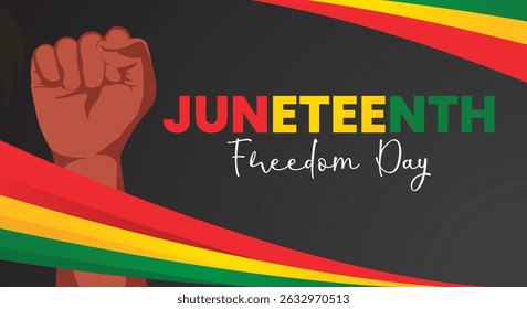Juneteenth Freedom Day background template Holiday concept