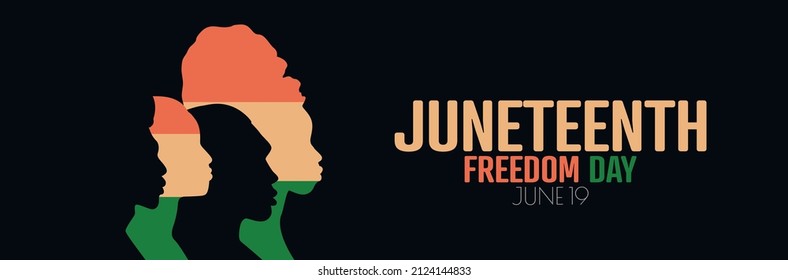 Juneteenth - Freedom Day Banner.	
Flat Vector Illustration.