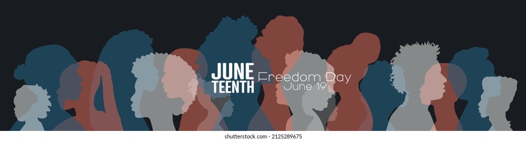 Juneteenth - Freedom Day banner.	
Flat vector illustration.