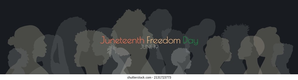 Juneteenth - Freedom Day banner.	
Flat vector illustration.