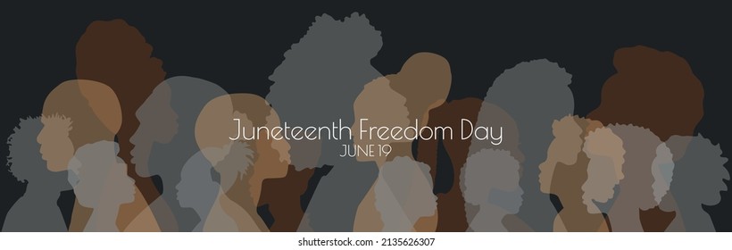 Juneteenth - Freedom Day banner.	
Flat vector illustration. 