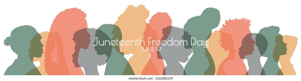 Juneteenth - Freedom Day banner. Flat vector illustration.	