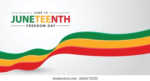 Juneteenth Freedom Day banner. June 19. African American history and heritage. Template for poster, greeting card, banner and background. Abstract Vector Illustration