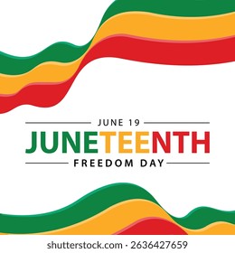 Juneteenth Freedom Day banner, June 19. African American history and heritage. Template for poster, greeting card, banner, background, wallpaper, pattern, graphic and printing.