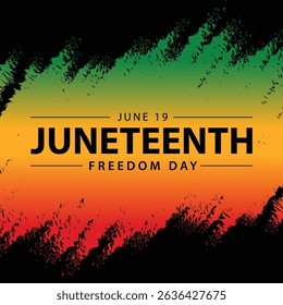 Juneteenth Freedom Day banner, June 19. African American history and heritage. Template for poster, greeting card, banner, background, wallpaper, pattern, graphic and printing.